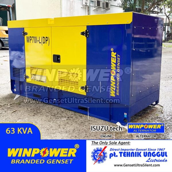 genset silent isuzu 60 kva, genset 60 silent kva isuzu winpower