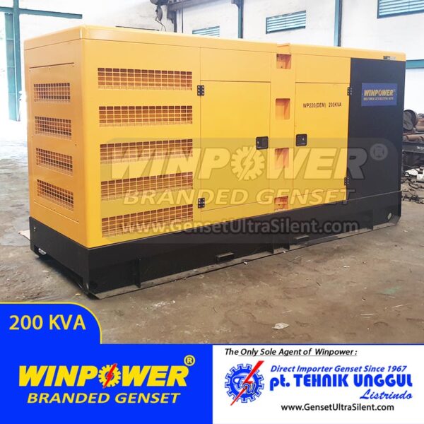 genset 200 kva, genset silent winpower 200 kva, genset WP220